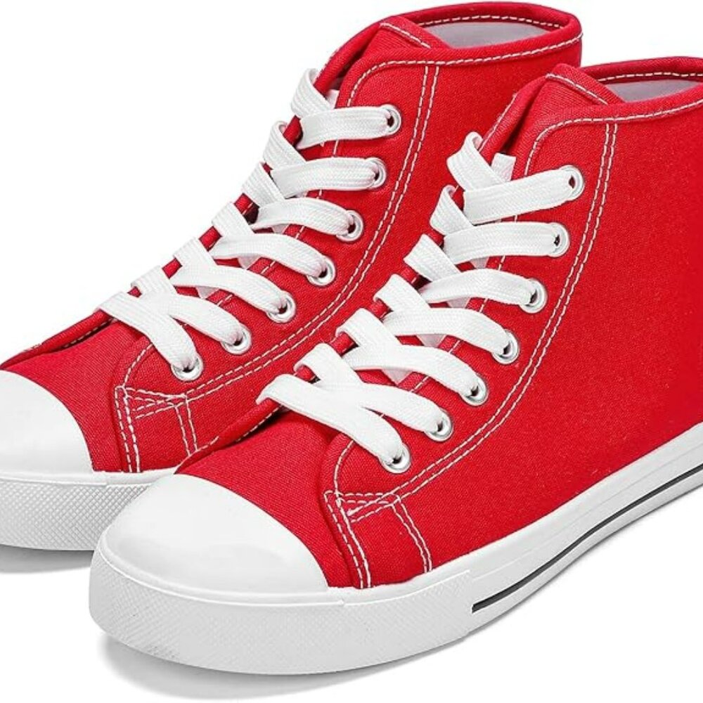 JOSINY Women's Canvas Shoes Sneakers Red
